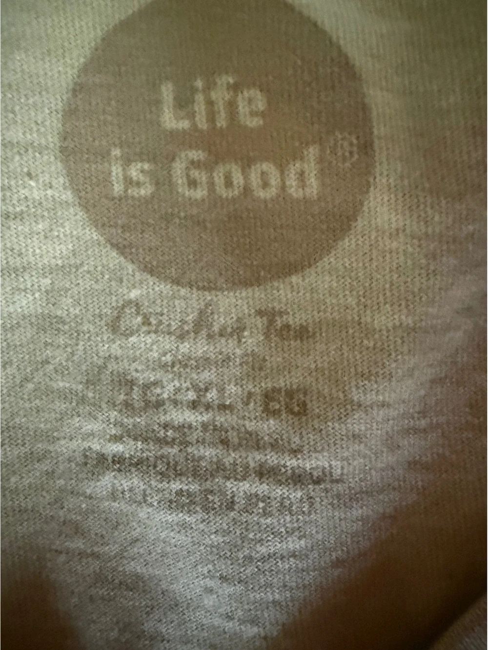 Life is Good Women's V-Neck T-Shirt with Beach Umbrella and Chair Graphic